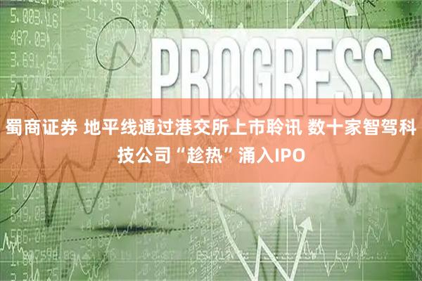蜀商证券 地平线通过港交所上市聆讯 数十家智驾科技公司“趁热”涌入IPO