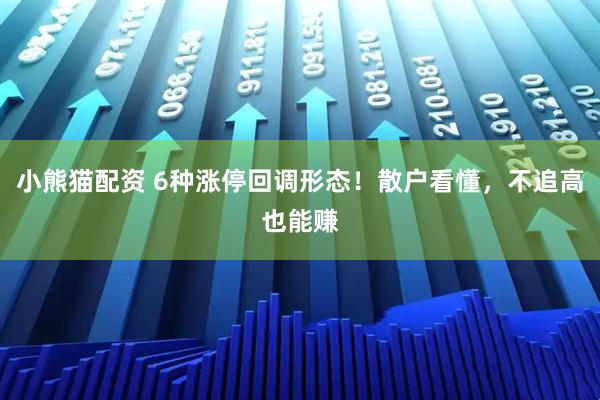 小熊猫配资 6种涨停回调形态！散户看懂，不追高也能赚